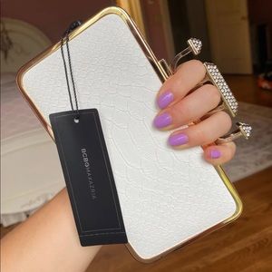 BCBG SNAKESKIN CLUTCH